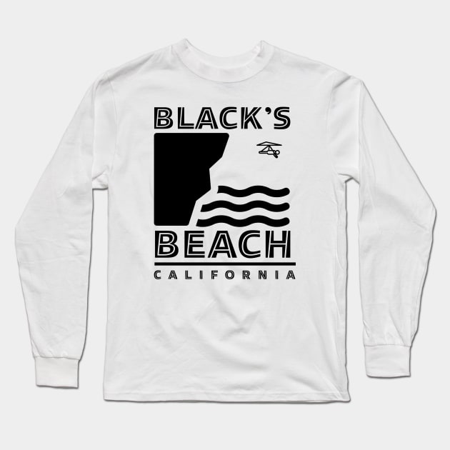 Black's Beach California II Long Sleeve T-Shirt by Midcoast